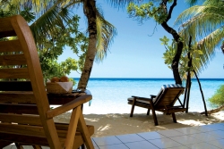 Maldives scuba diving holiday - Eriyadu Island Resort. Superior room terrace.